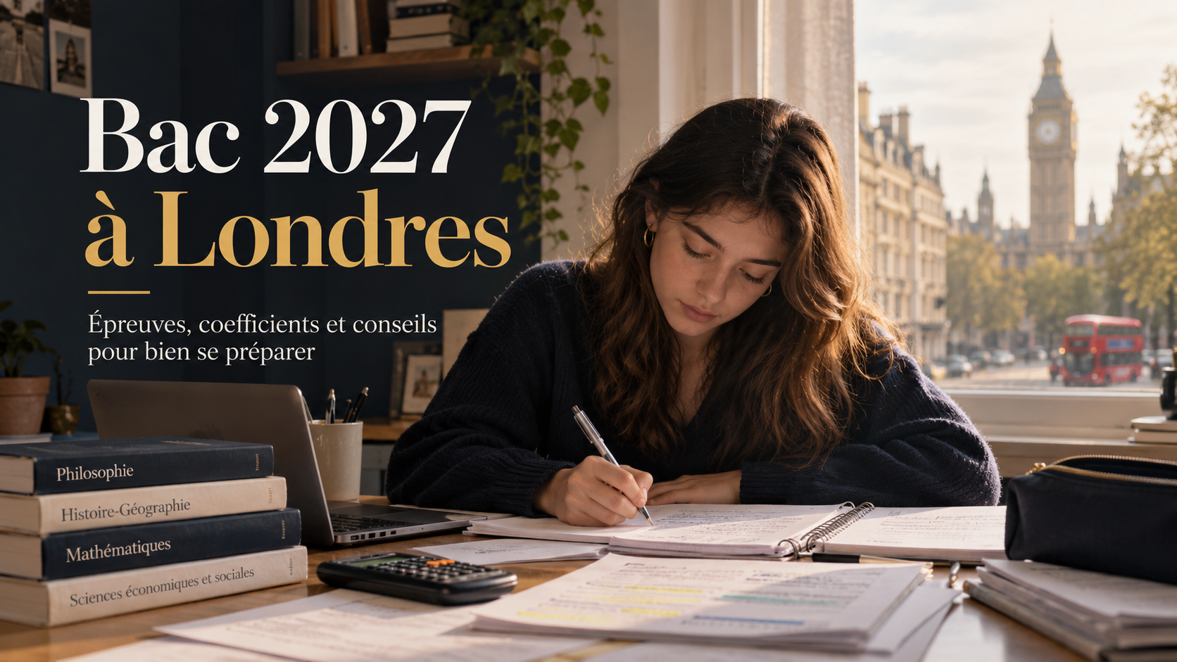 Elève révisant le bac à Londres /tutoright